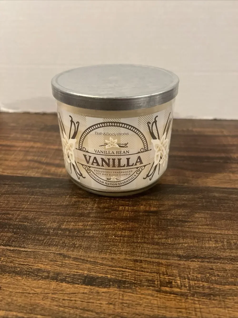 NEW Bath & Body Works Vanilla Bean Soy Wax Blend Scented 3-Wick Candle